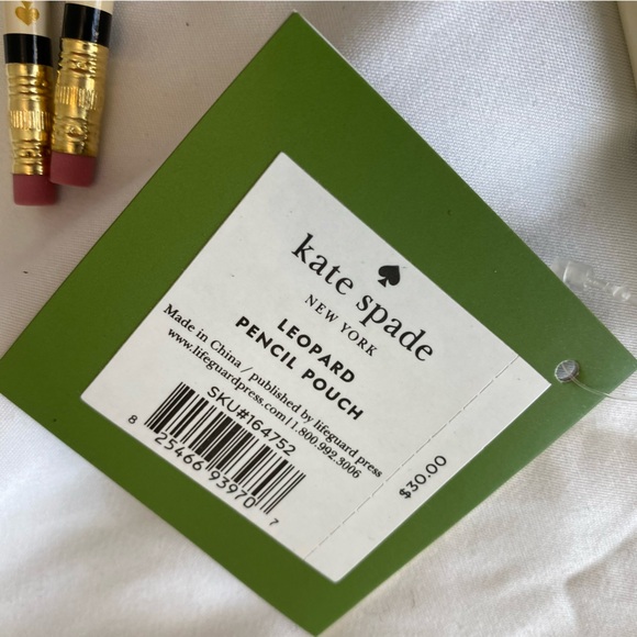 Kate Spade Leopard Pencil Case - Picture 6 of 7